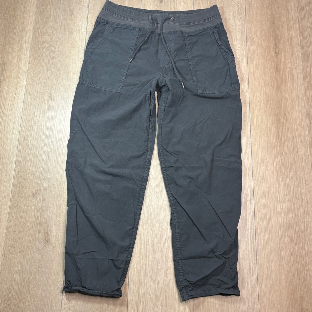 James Perse Los Angeles WPR1835 Gray Utility Crop Drawstring Pants Women Size 2